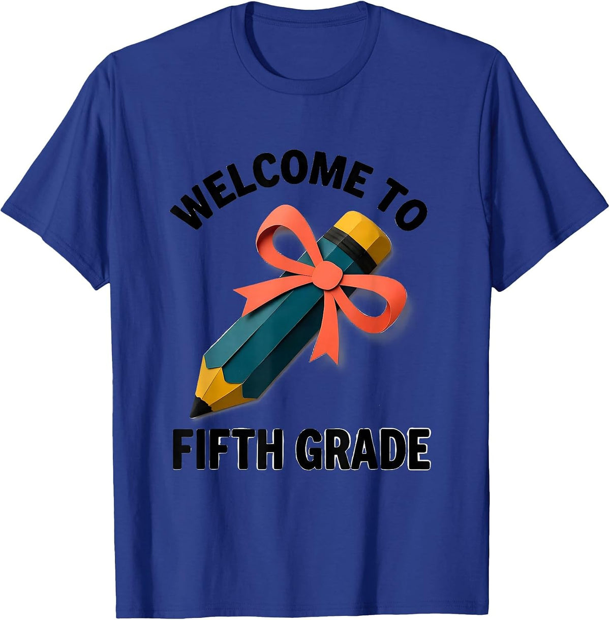 Men's Welcome To Fifth Grade Cute Back To School Coquette Bow T-Shirt - Royal Blue