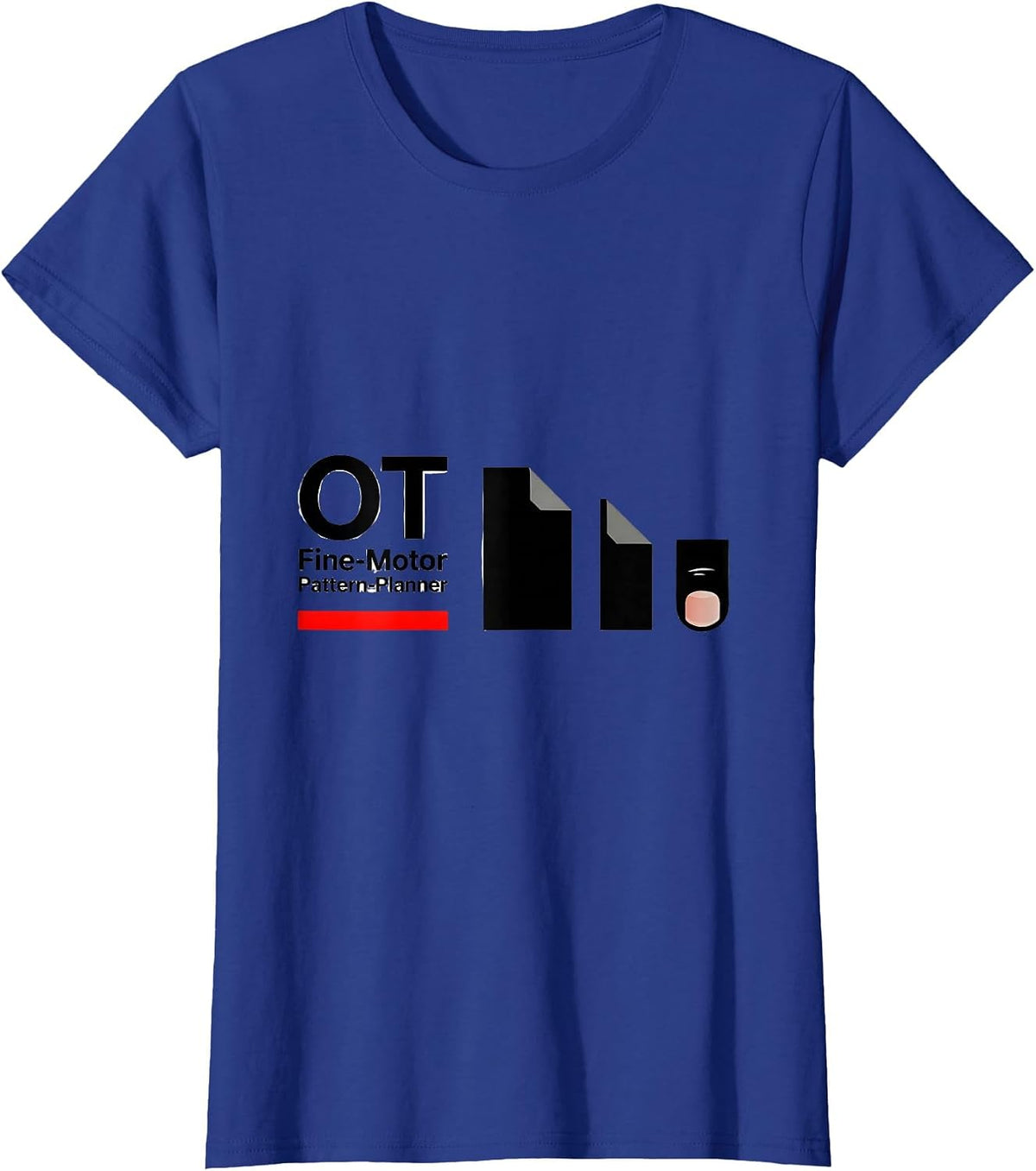 Women's OT Fine-Motor Pattern-Planner Occupational Therapy OT T-Shirt - Royal Blue