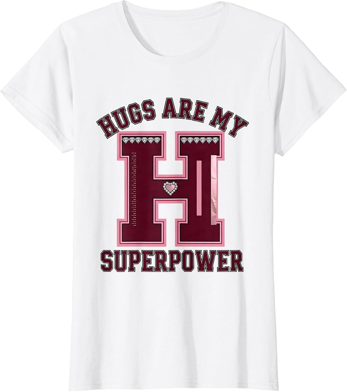 Hugs Are My Superpower Daycare Teacher Design T-Shirt - White