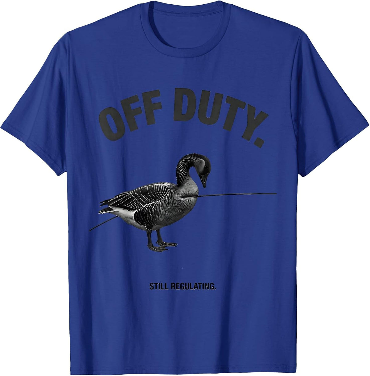 Off Duty Still Regulating Funny Mental Health Counselor T-Shirt - Royal Blue
