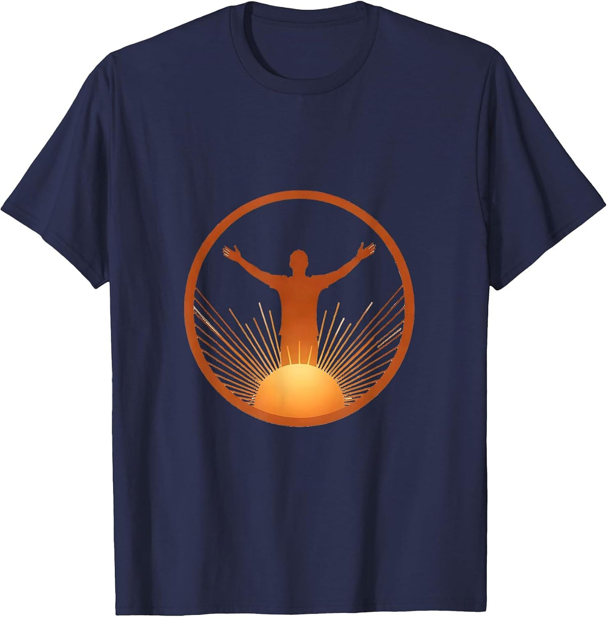 Men's Occupational Therapy Rising Sun Stretch Design T-Shirt - Navy Blue