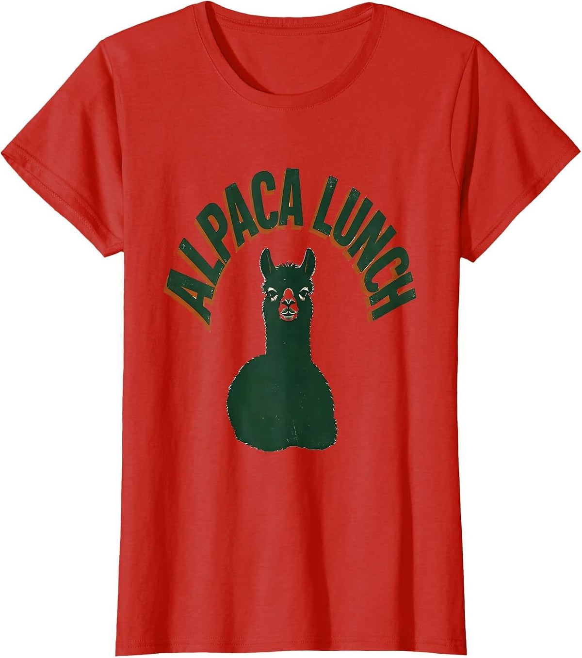 Alpaca Lunch Vintage Funny Alpaca Lover Humor T-Shirt - Red