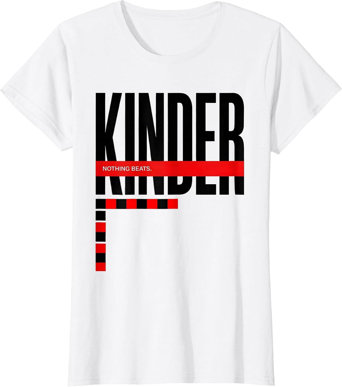 Nothing Beats Kinder Funny Preschool Teacher Grade Crew Back T-Shirt - White
