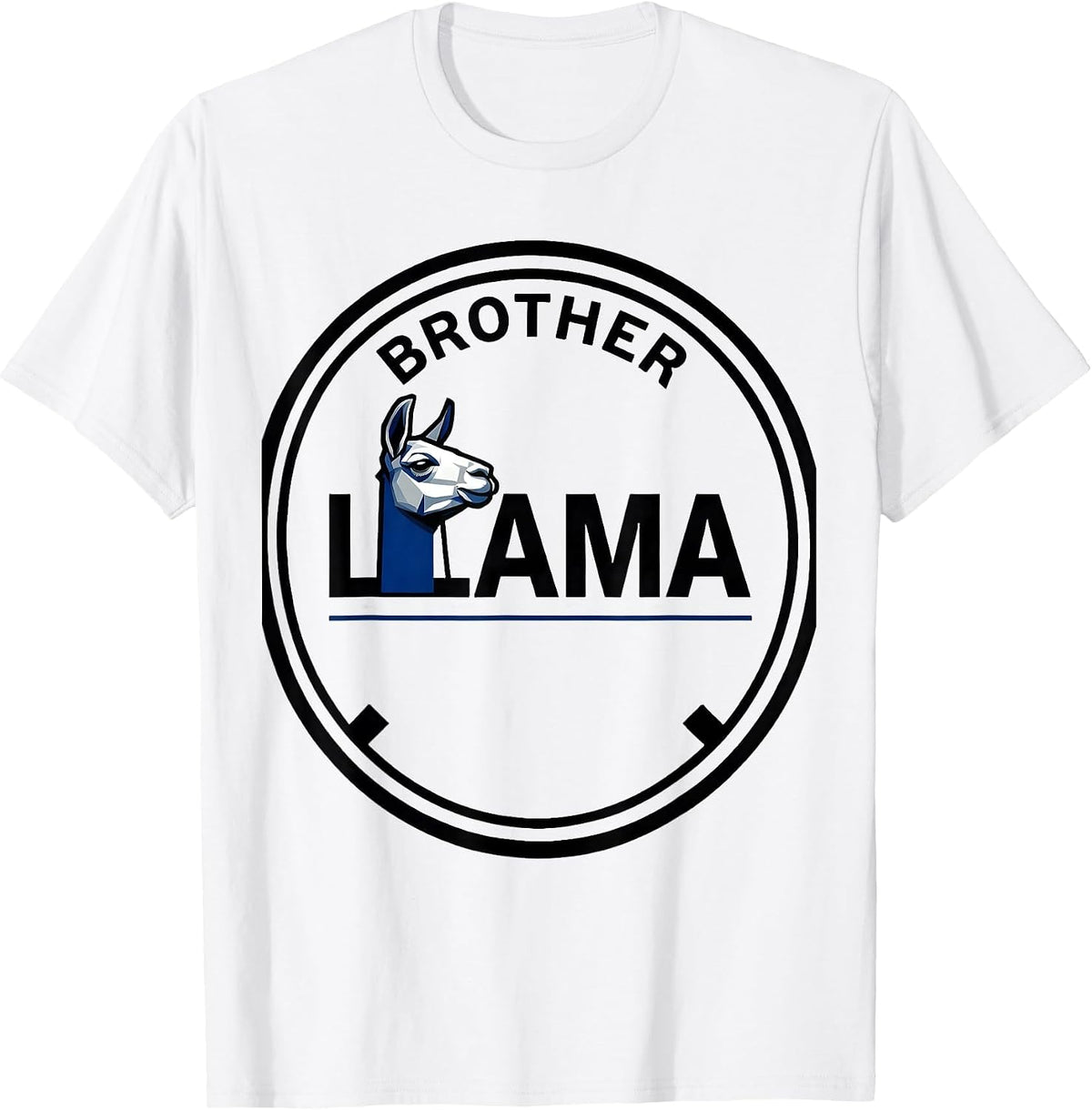 Men's Brother Llama Funny Llama Alpaca Novelty Humor Animal Lover T-Shirt - White