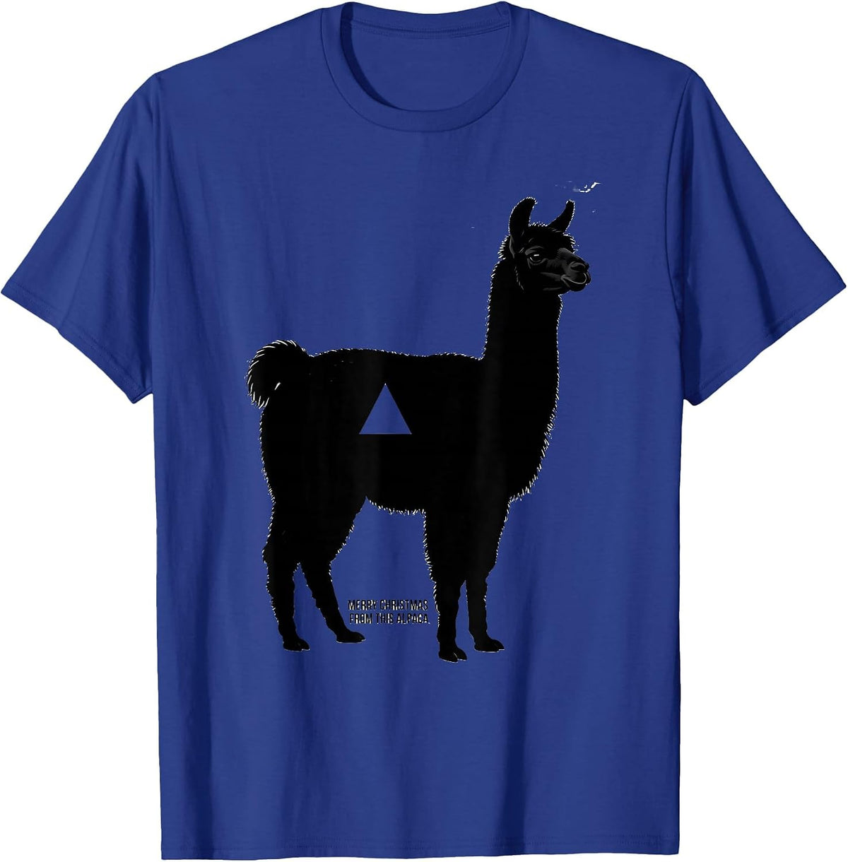 Merry Christmas From This Alpaca Funny Llama Lover Christmas T-Shirt - Royal Blue