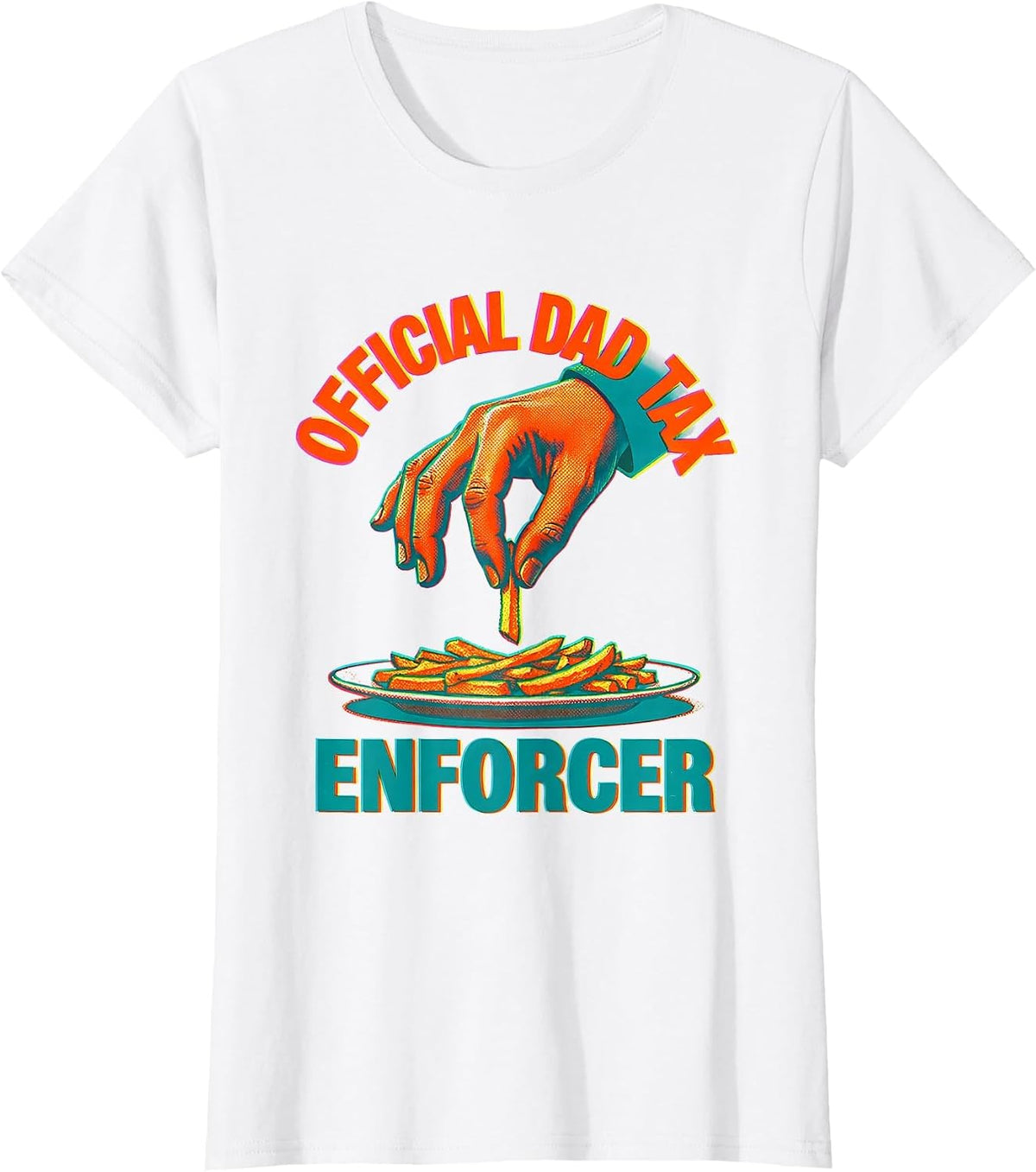 Official Dad Tax Enforcer Funny Dad Design T-Shirt - White
