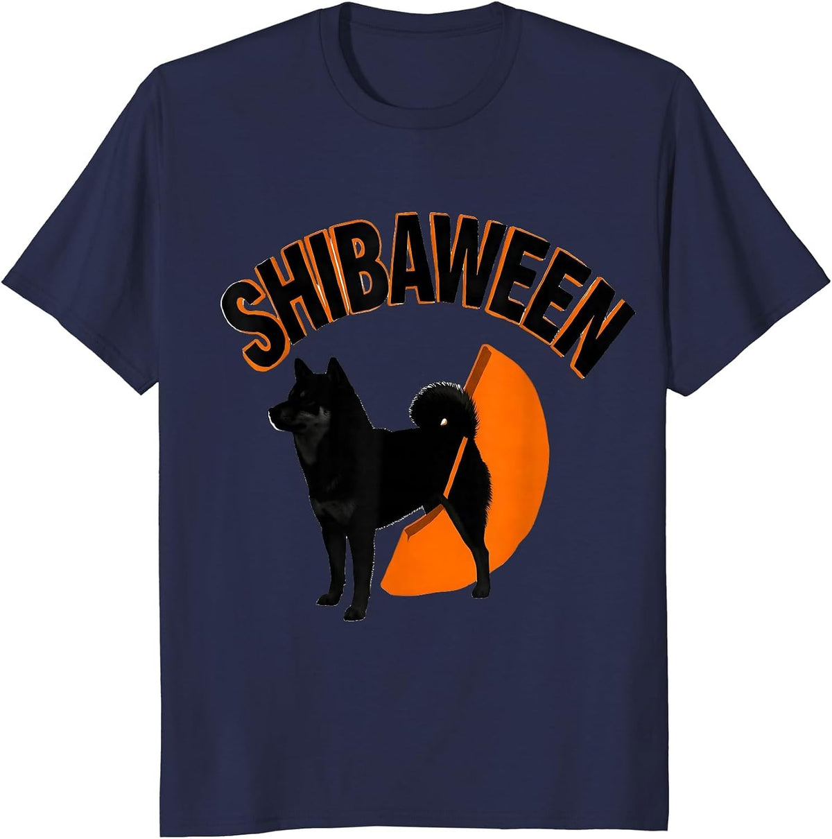 Men's Shibaween Funny Shiba Inu Halloween Dog Lover Costume T-Shirt - Navy Blue