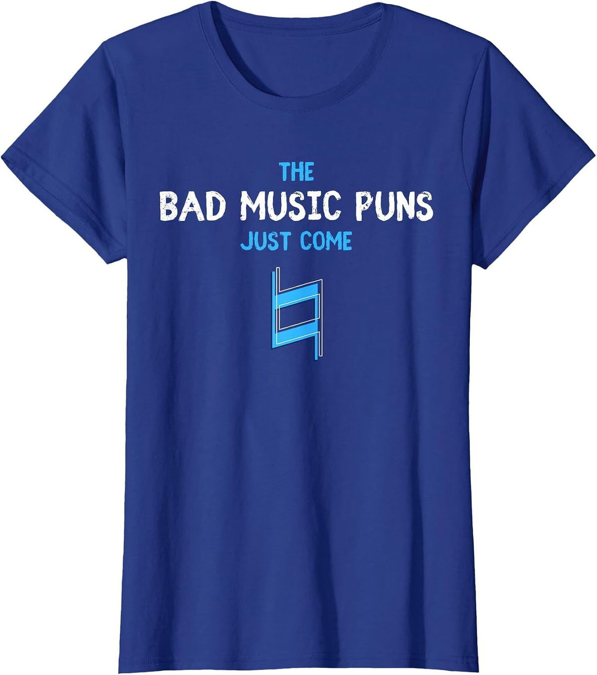Musician Bad Music Puns Just Come Natural Teacher Dad Humor T-Shirt - Royal Blue