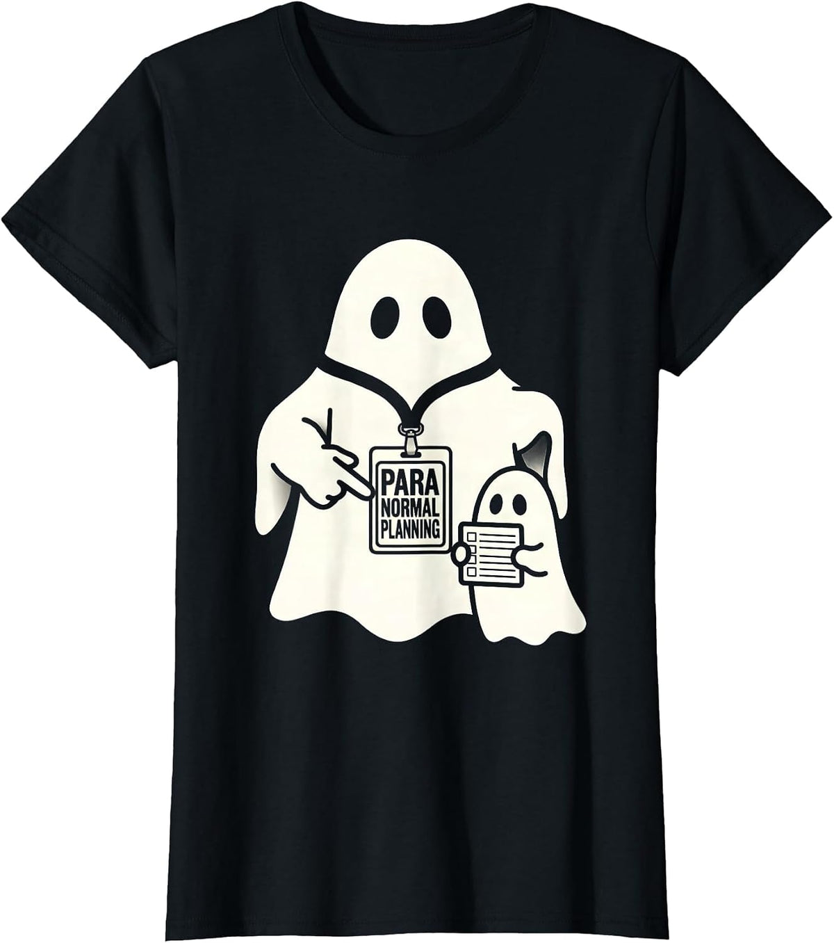 Women's Para Normal Planning Ghost SpEd Teacher Halloween T-Shirt - Black