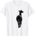 Men's Llama Silhouette Funny Alpaca Lover Gift T-Shirt - White