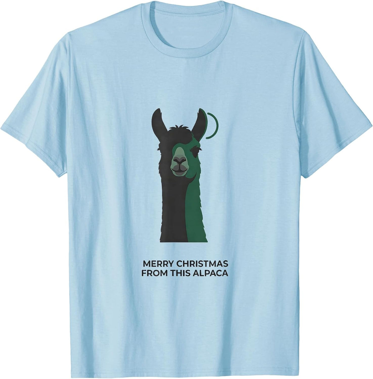 Men's Merry Christmas From This Alpaca Funny Llama Lover Christmas T-Shirt - Baby Blue