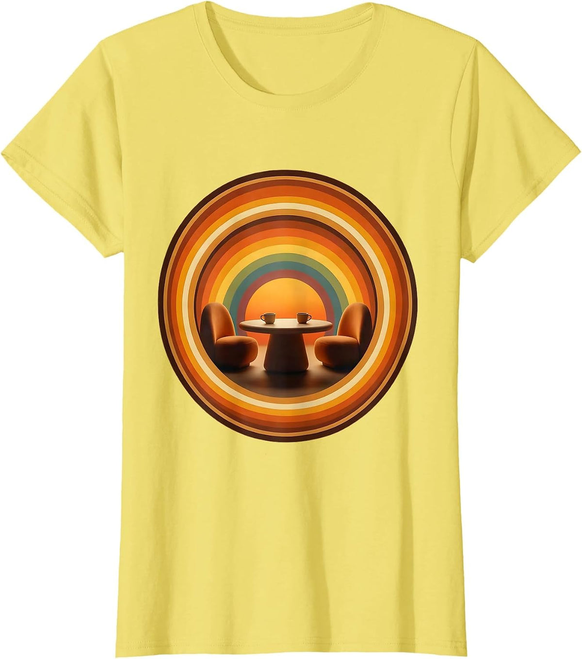 Preschool Teacher Snack Time Illustration T-Shirt - Lemon Yellow
