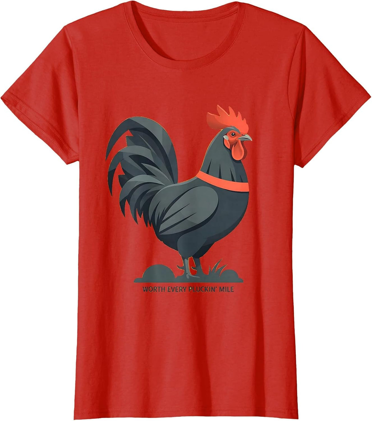 Worth Every Pluckin' Mile Pheasant Hunter Upland Bird T-Shirt - Red