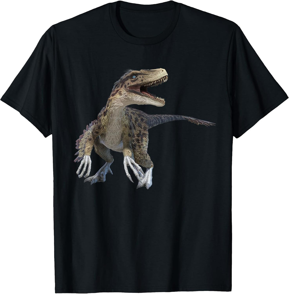 Utahraptor for Lovers of Dinosaur T-Shirt, Men, Black, Small - As Pictured