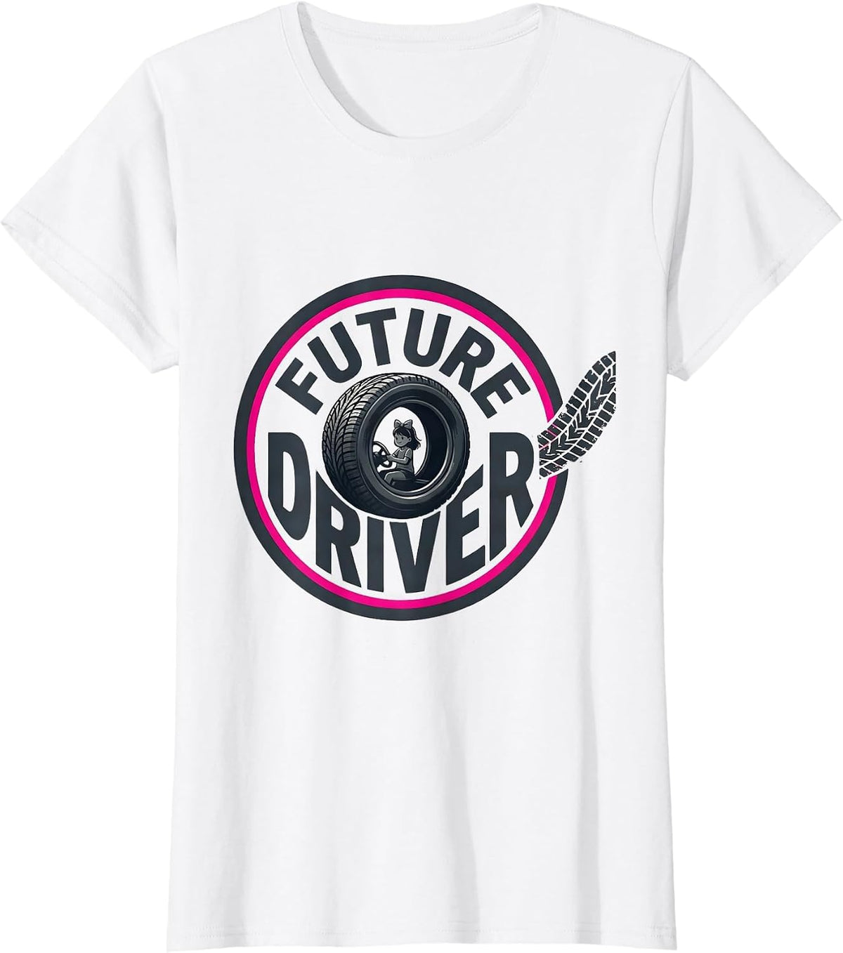 Future Driver Monster Truck Unicorn Girl Mom Family Matching T-Shirt - White