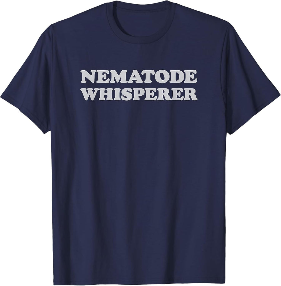 Nematologists Roundworm Biologists Nematode Whisperer T-Shirt - Navy Blue