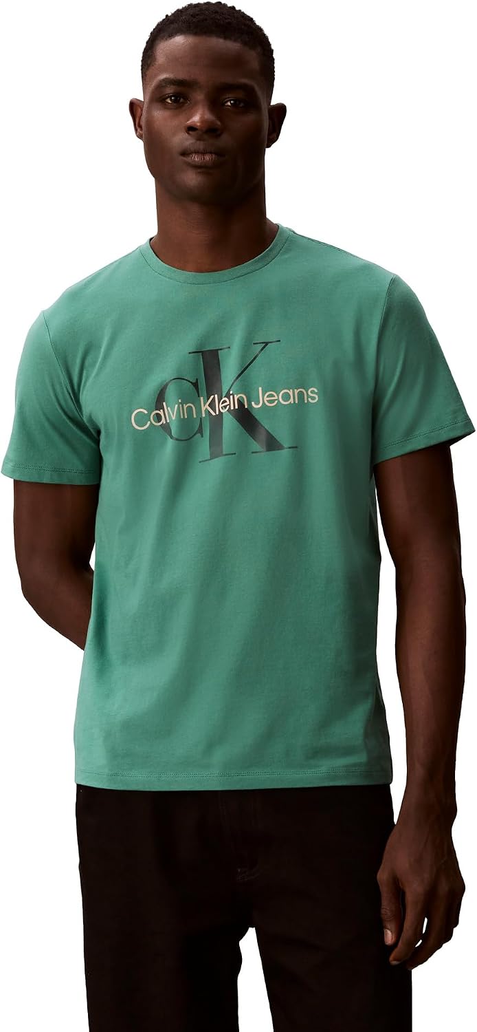 Calvin Klein Men's Monogram Logo Crewneck T-Shirt - Wild Green