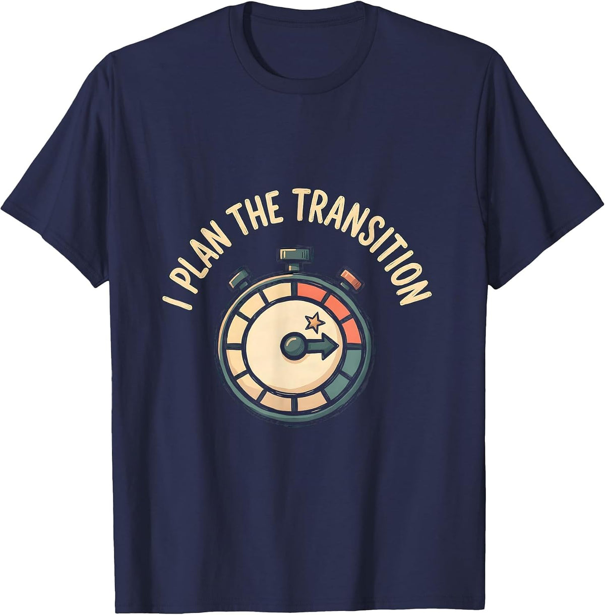 Men's I Plan The Transition Special Education Teacher SPED Team T-Shirt - Navy Blue