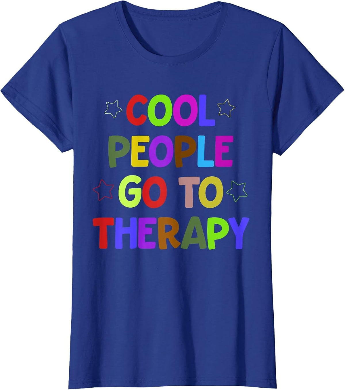 Therapy is Cool Inspirational Mental Health Therapist T-Shirt - Royal Blue