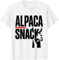 Men's Alpaca Snack Funny Alpaca Lover Humor Novelty Gift T-Shirt - White