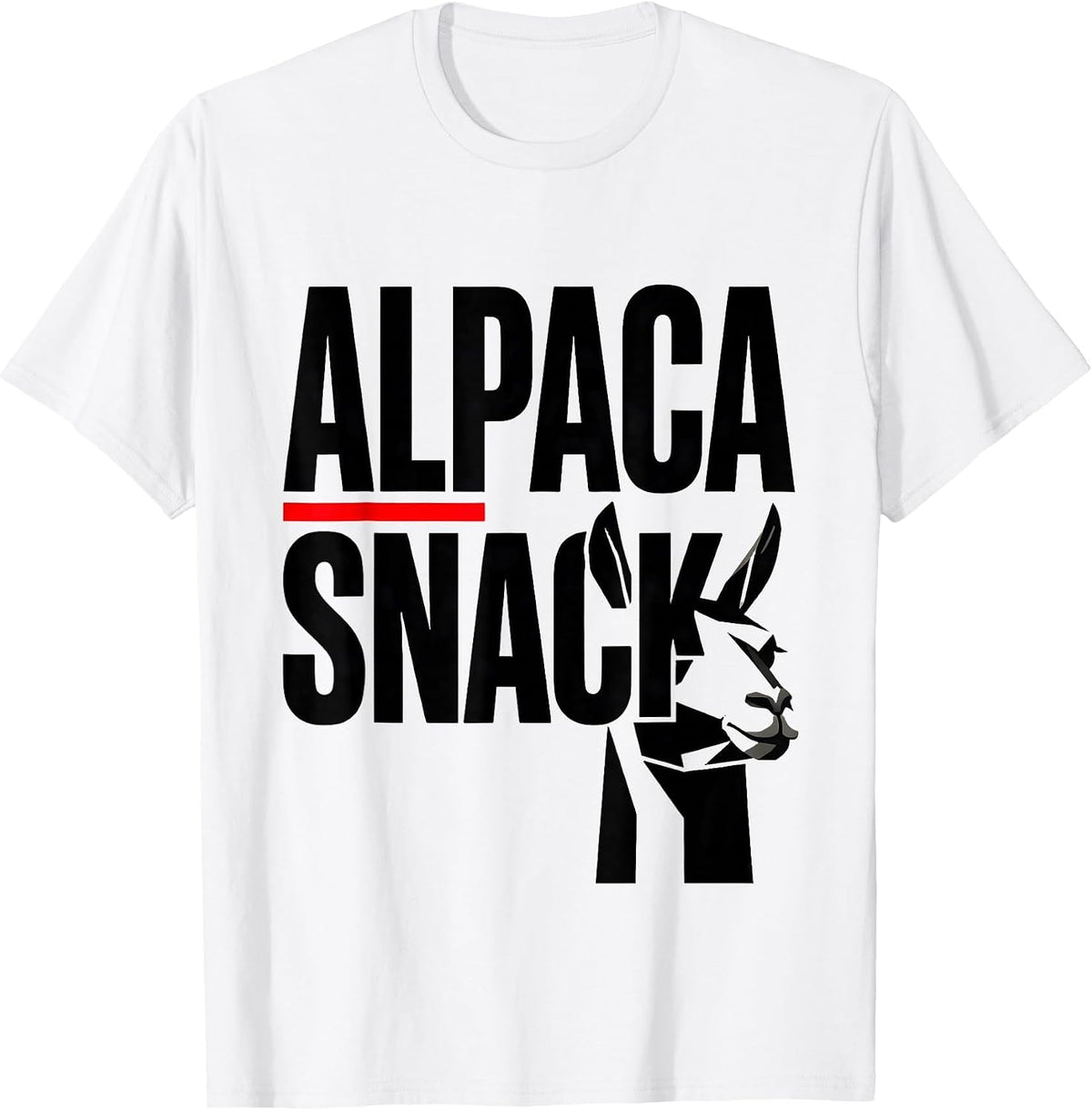 Men's Alpaca Snack Funny Alpaca Lover Humor Novelty Gift T-Shirt - White