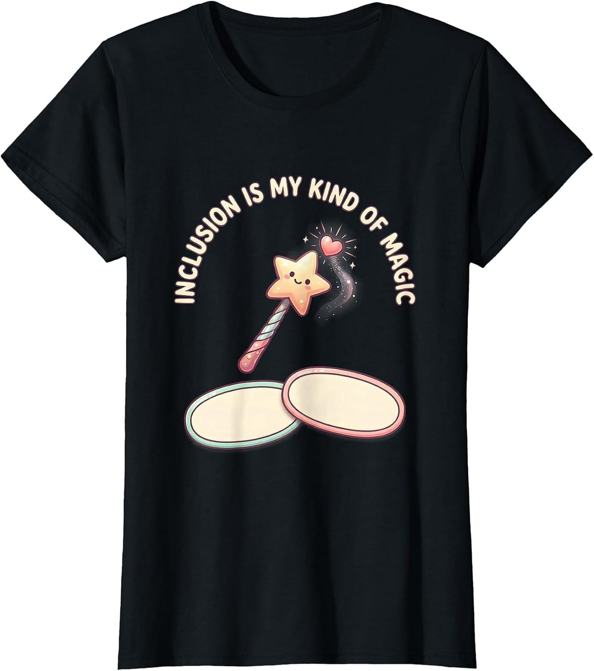 Inclusion Is My Kind Of Magic Cute Kawaii Special Education T-Shirt - Black