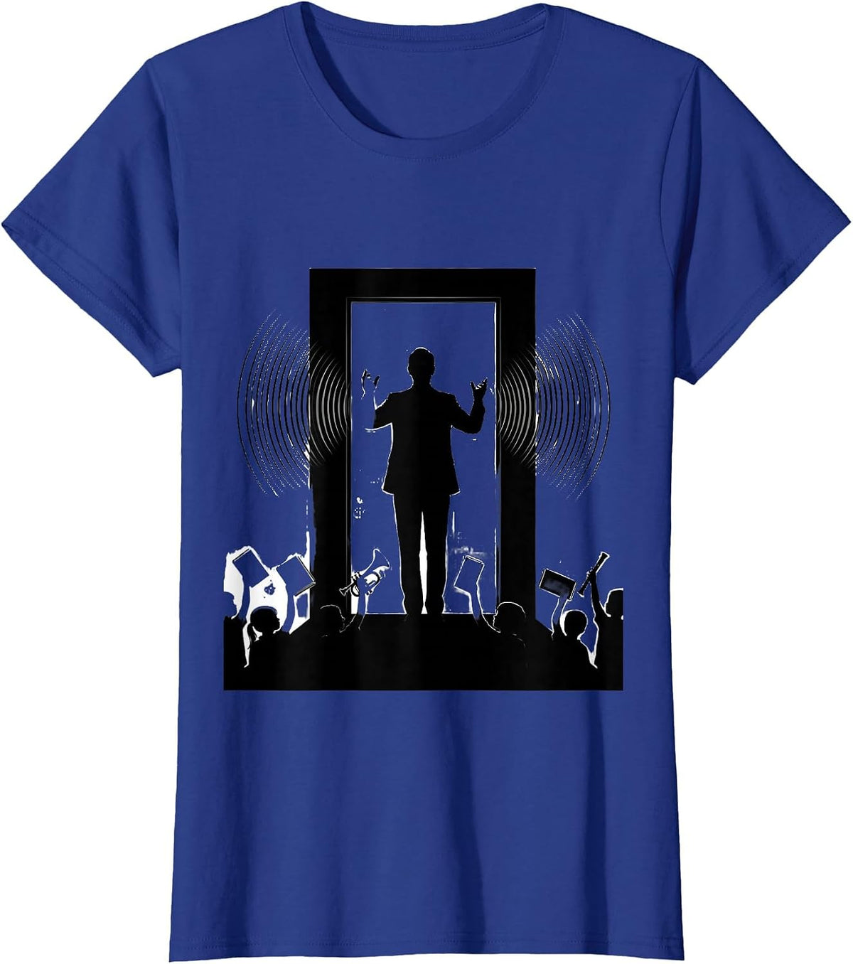 Women's Music Teacher Classroom Sound Burst Back To School T-Shirt - Royal Blue