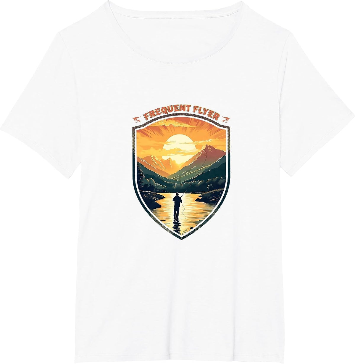 Frequent Flyer Vintage Fisherman Delight Fly Fishing T-Shirt - White