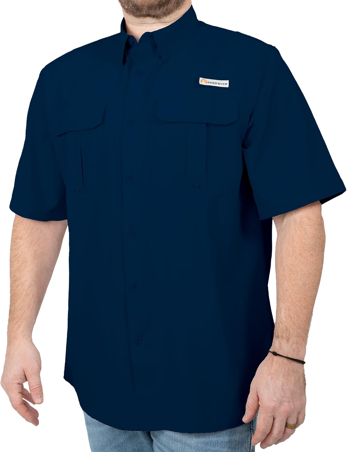 KINGS RIVER Men's Long Sleeve Fishing Shirt - Estate Blue