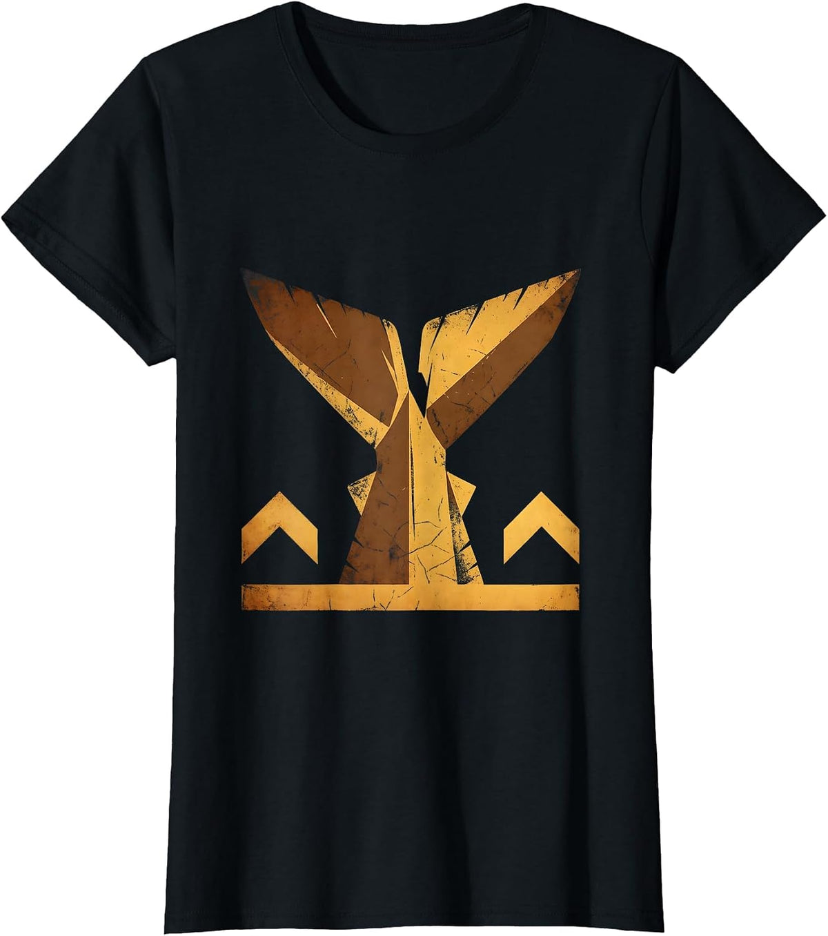Women's Alaska Halibut Tail Ocean Surface Graphic T-Shirt - Black