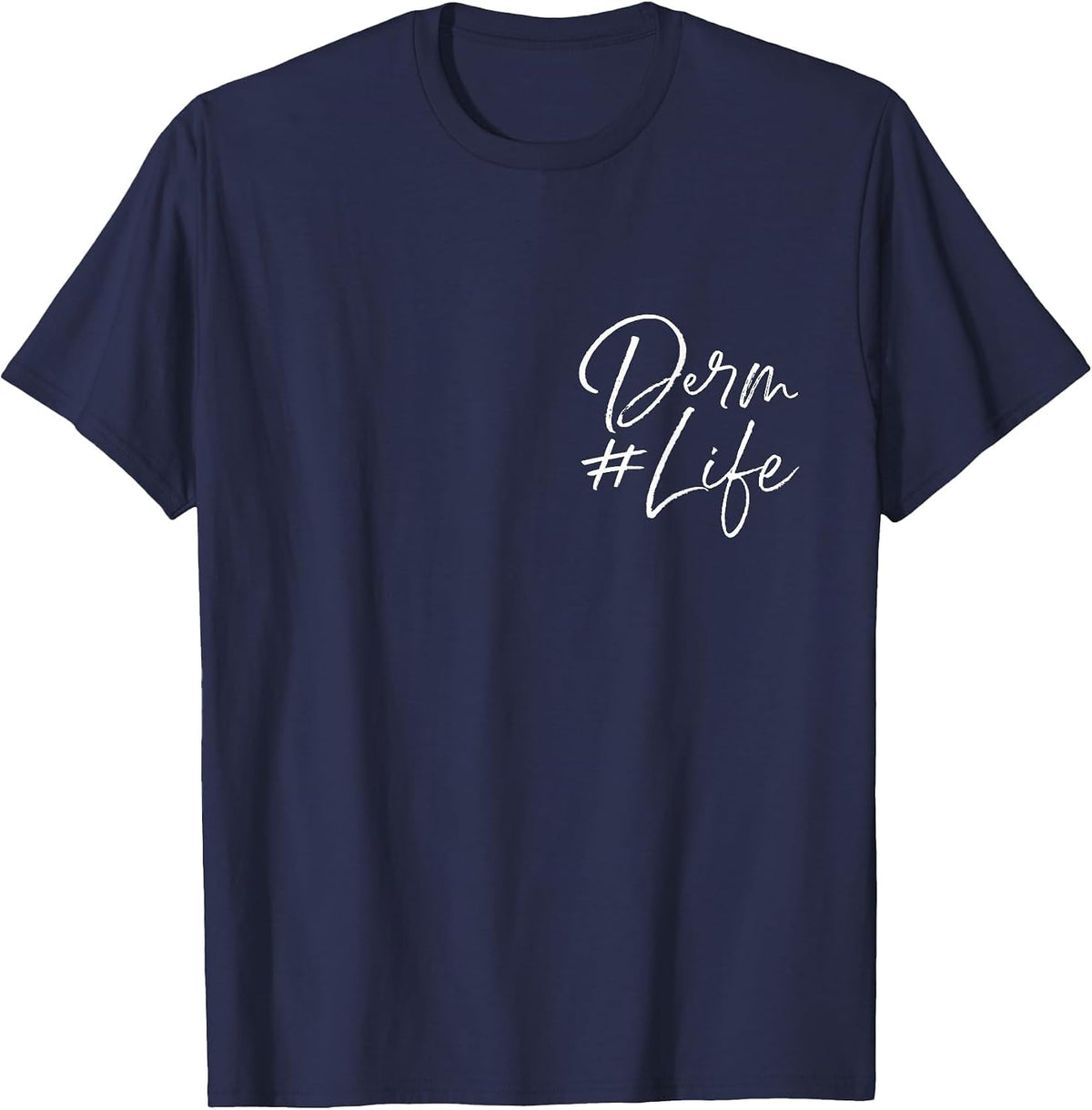 Derm Life Pocket Dermatology Cosmetic Dermatologist T-Shirt - Navy Blue