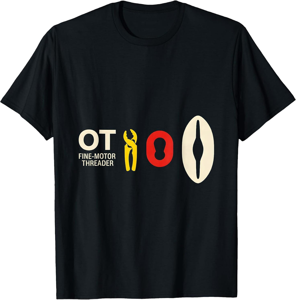 Men's OT Fine-Motor Threader Occupational Therapy OT Assistant T-Shirt - Black