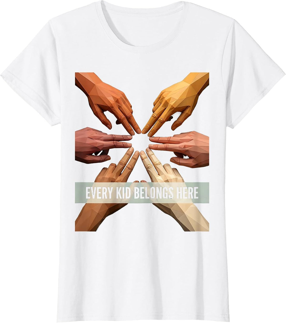 Women's Every Kid Belongs Here Special Education Design T-Shirt - White