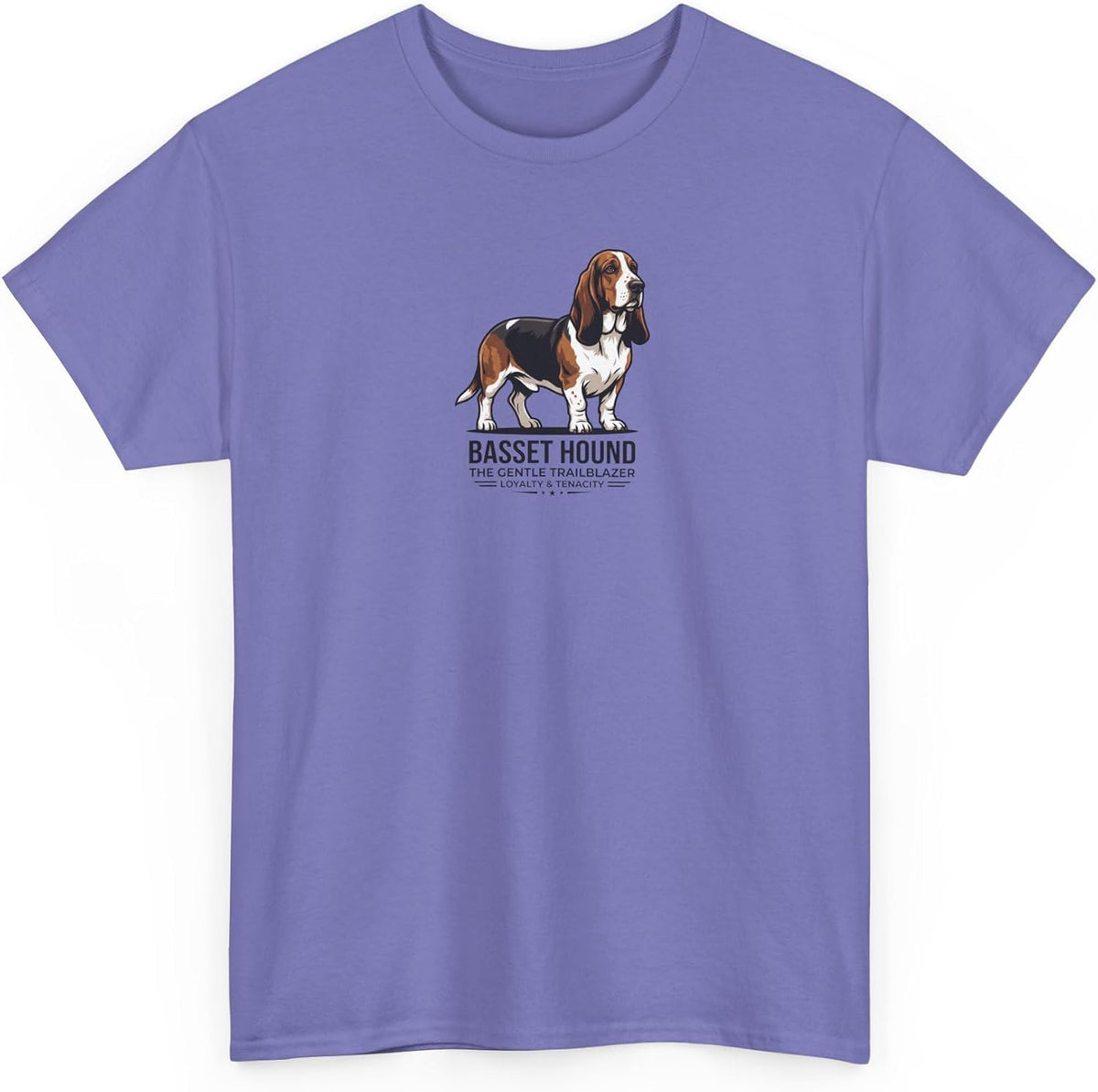 Tenacious Basset Hound Graphic Tee | Loyal Trailblazer Dog Breed Gift Shirt - Violet