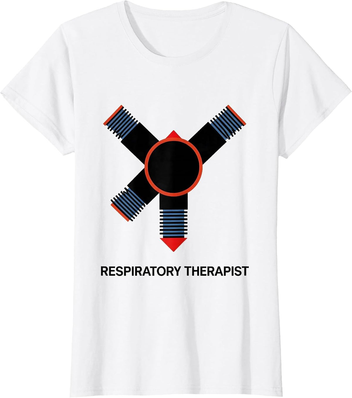 Women's Respiratory Therapist Bauhaus Modernist RT Pride T-Shirt - White