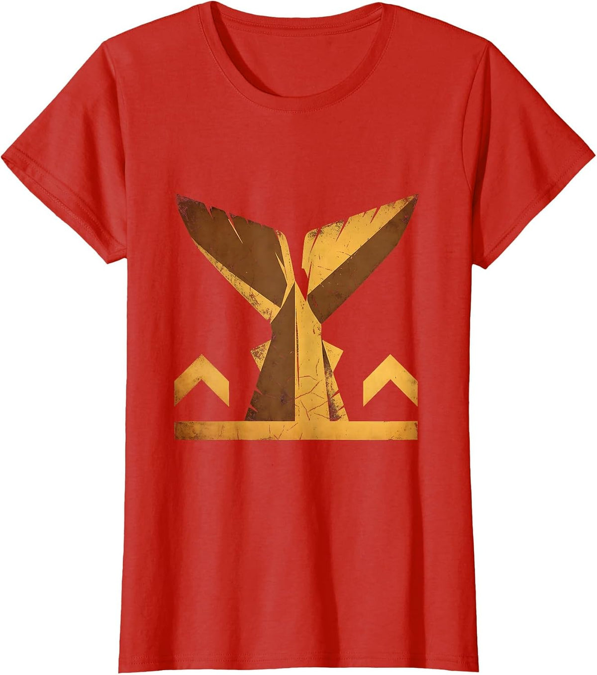 Women's Alaska Halibut Tail Ocean Surface Graphic T-Shirt - Red