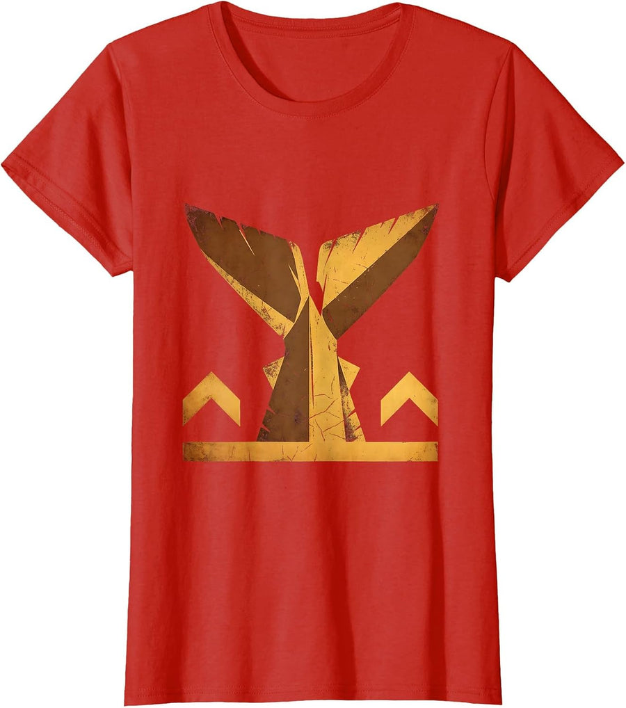Women's Alaska Halibut Tail Ocean Surface Graphic T-Shirt - Red