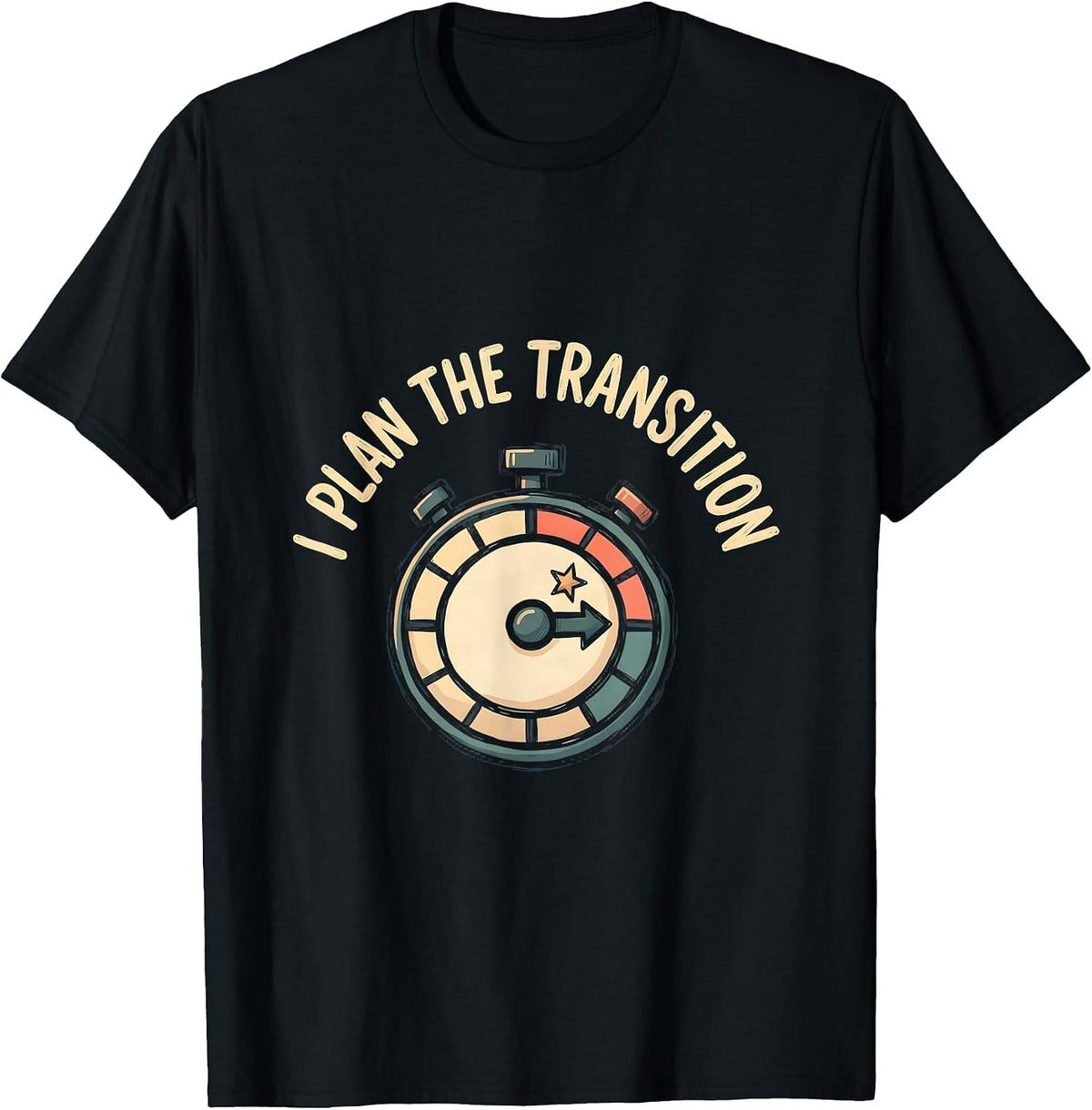 Men's I Plan The Transition Special Education Teacher SPED Team T-Shirt - Black