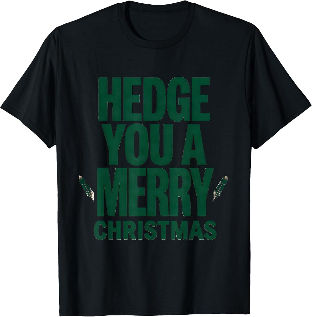 Men's Hedge You A Merry Christmas Cute Hedgehog Lover Funny T-Shirt - Black