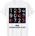 Men's Counting Down To 2027 Geometric New Year Party Family T-Shirt - White