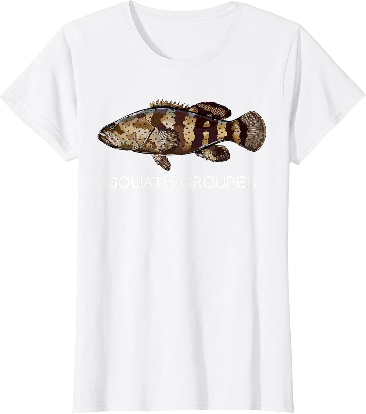 Goliath Grouper Saltwater Game Fish T-Shirt - White