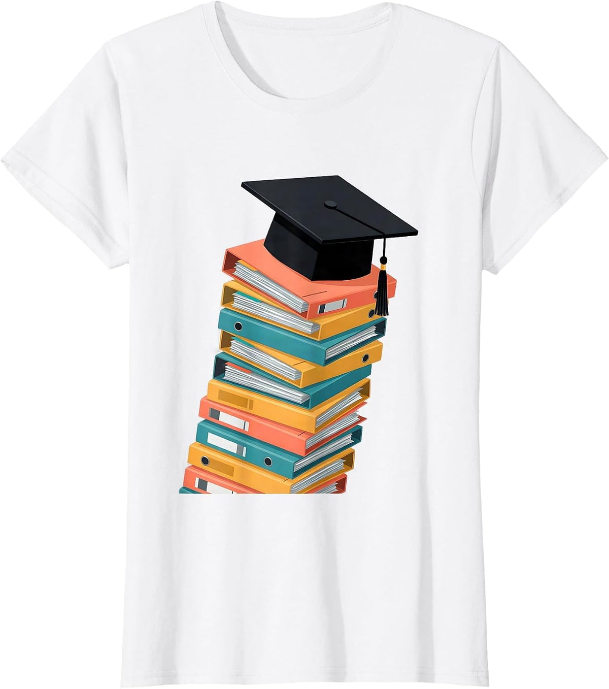 Women's Sped Teacher Graduation Cap IEP Stack Gift T-Shirt - White