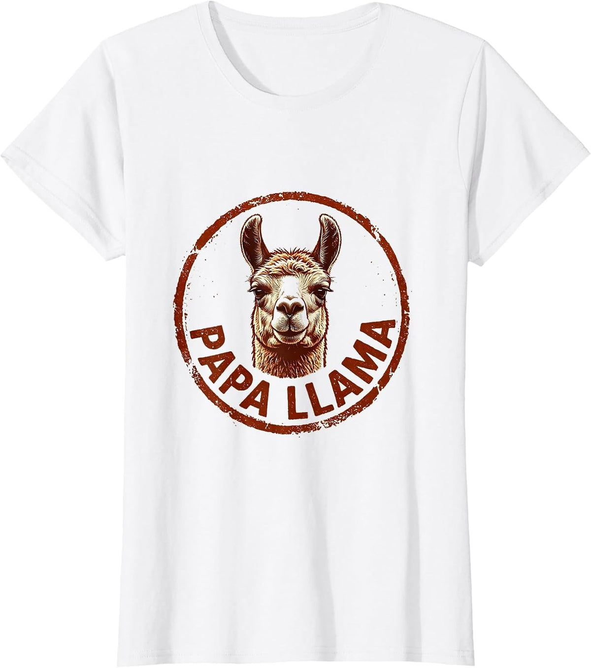 Papa Llama Funny Llama Lover Alpaca Humor Gift T-Shirt - White