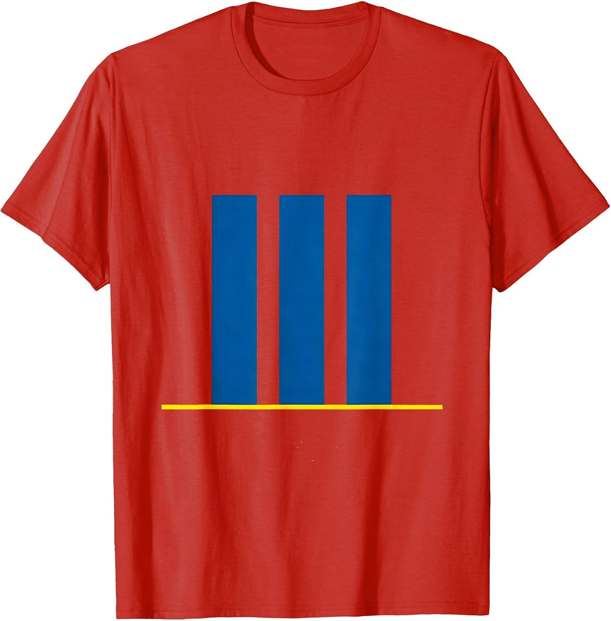 Men's Equal Bars Minimalist Down Syndrome Awareness Support T-Shirt - Red