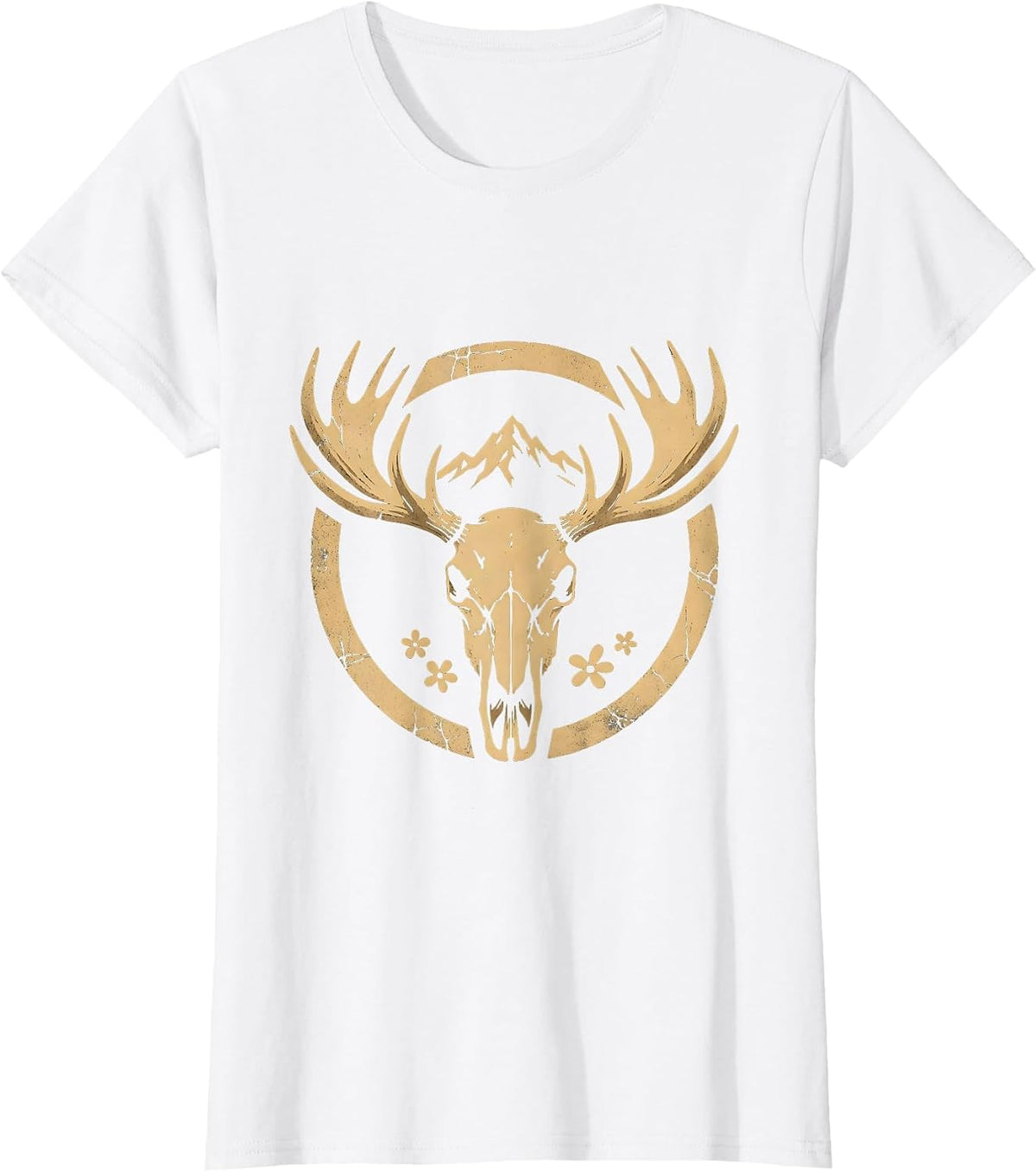 Lone Elk Alpine Meadow Colorado Wildlife Art T-Shirt - White
