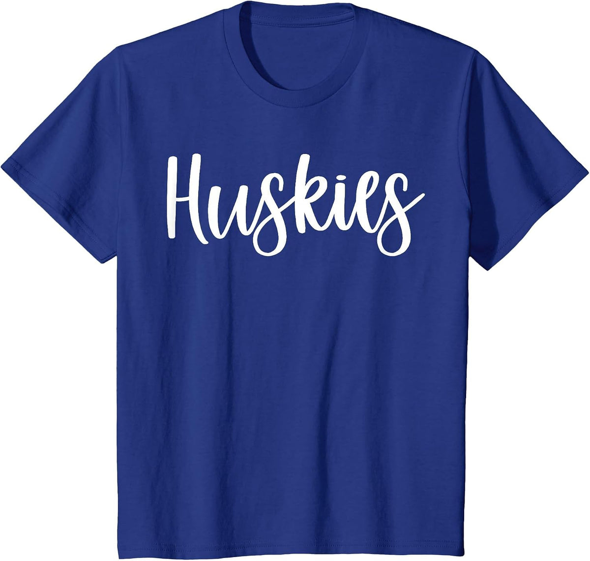 Huskies School Spirit Team Mascot Game Night T-Shirt - Royal Blue