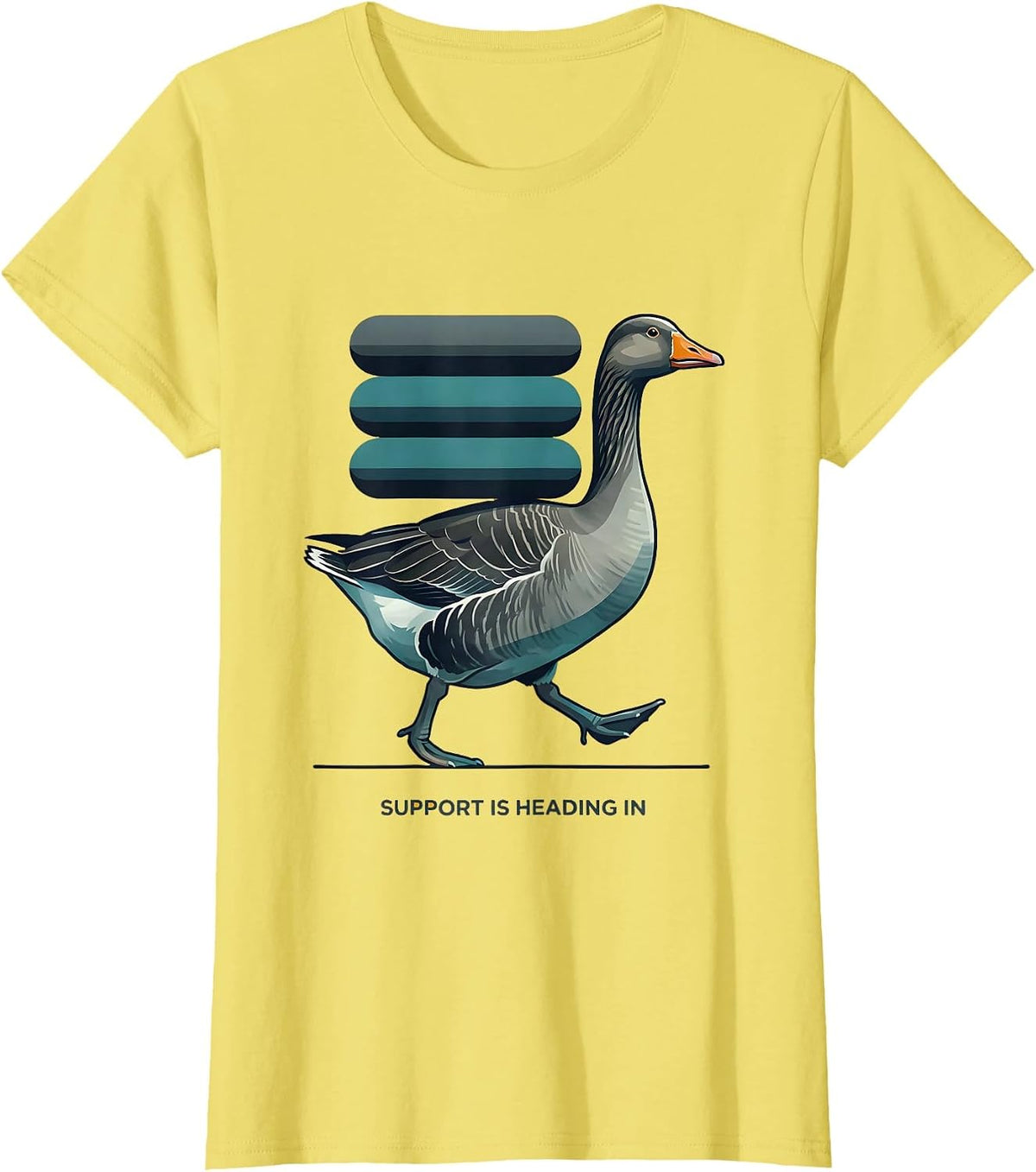 Support Is Heading In Midcentury Modern SPED Teacher T-Shirt - Lemon Yellow