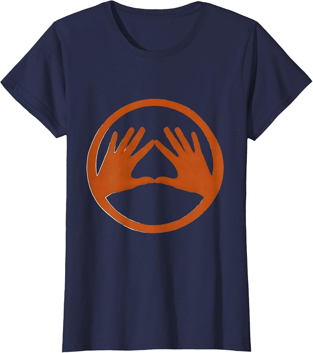 Women's Occupational Therapy Hand Stretch Illustration T-Shirt - Navy Blue