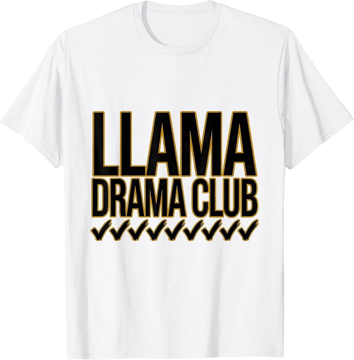 Men's Llama Drama Club Funny Llama Lover Gift T-Shirt - White