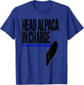 Head Alpaca In Charge Funny Alpaca Lover Animal Humor T-Shirt - Royal Blue